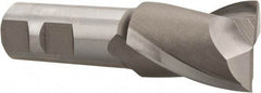 Hertel - 1-1/4", 1-5/8" LOC, 7/8" Shank Diam, 3-7/8" OAL, 2 Flute, High Speed Steel Square End Mill - Single End, Uncoated, Spiral Flute, 30° Helix, Centercutting, Right Hand Cut, Right Hand Flute - Eagle Tool & Supply