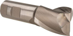 Hertel - 1-3/8", 1-5/8" LOC, 1" Shank Diam, 4-1/8" OAL, 2 Flute, High Speed Steel Square End Mill - Single End, Uncoated, Spiral Flute, 30° Helix, Centercutting, Right Hand Cut, Right Hand Flute - Eagle Tool & Supply