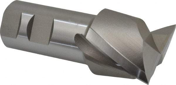Hertel - 1-7/8", 1-5/8" LOC, 1-1/4" Shank Diam, 4-1/8" OAL, 2 Flute, High Speed Steel Square End Mill - Single End, Uncoated, Spiral Flute, 30° Helix, Centercutting, Right Hand Cut, Right Hand Flute - Eagle Tool & Supply