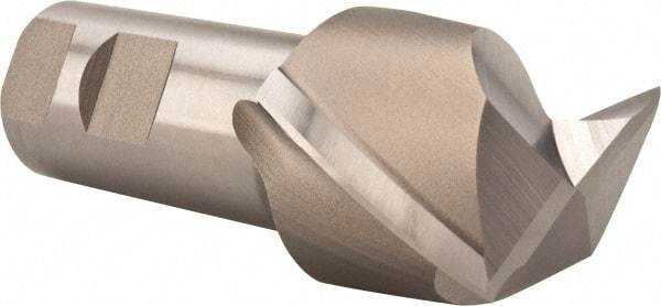 Hertel - 2", 1-5/8" LOC, 1-1/4" Shank Diam, 4-1/8" OAL, 2 Flute, High Speed Steel Square End Mill - Single End, Uncoated, Spiral Flute, 30° Helix, Centercutting, Right Hand Cut, Right Hand Flute - Eagle Tool & Supply