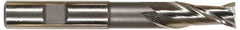 Hertel - 1", 2-1/2" LOC, 1" Shank Diam, 7-1/4" OAL, 2 Flute, High Speed Steel Square End Mill - Single End, Uncoated, Spiral Flute, 30° Helix, Centercutting, Right Hand Cut, Right Hand Flute - Eagle Tool & Supply