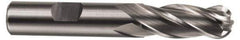 Hertel - 1" Diam, 4" LOC, 4 Flute Cobalt Ball End Mill - Uncoated, Single End, 6-1/2" OAL, 1" Shank Diam, Spiral Flute - Eagle Tool & Supply
