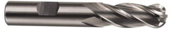Hertel - 7/8" Diam, 1-7/8" LOC, 4 Flute Cobalt Ball End Mill - Uncoated, Single End, 4-1/8" OAL, 7/8" Shank Diam, Spiral Flute - Eagle Tool & Supply