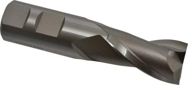 Hertel - 7/8" Diam, 1-1/2" LOC, 2 Flute High Speed Steel Keyway End Mill - Spiral Flute, Uncoated, 7/8" Shank Diam, 3-3/4" OAL, 30° Helix, Centercutting - Eagle Tool & Supply