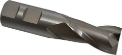 Hertel - 7/8" Diam, 1-1/2" LOC, 2 Flute High Speed Steel Keyway End Mill - Spiral Flute, Uncoated, 7/8" Shank Diam, 3-3/4" OAL, 30° Helix, Centercutting - Eagle Tool & Supply