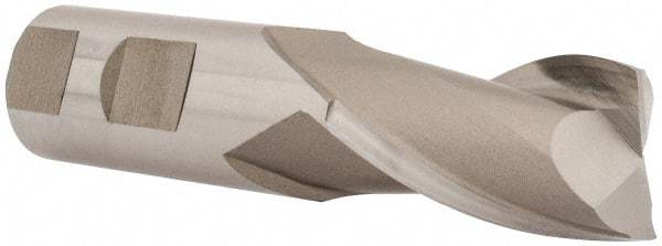 Hertel - 1" Diam, 1-5/8" LOC, 2 Flute High Speed Steel Keyway End Mill - Spiral Flute, Uncoated, 1" Shank Diam, 4-1/8" OAL, 30° Helix, Centercutting - Eagle Tool & Supply