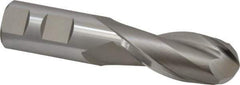 Hertel - 1" Diam, 2-1/4" LOC, 2 Flute High Speed Steel Ball End Mill - Uncoated, Single End, 4-3/4" OAL, 1" Shank Diam, Spiral Flute - Eagle Tool & Supply