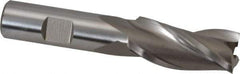 Hertel - 3/4", 1-5/8" LOC, 5/8" Shank Diam, 3-3/4" OAL, 3 Flute, High Speed Steel Square End Mill - Single End, Uncoated, Spiral Flute, 30° Helix, Centercutting, Right Hand Cut, Right Hand Flute - Eagle Tool & Supply