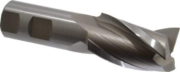 Hertel - 1-1/4", 2" LOC, 1" Shank Diam, 4-1/2" OAL, 3 Flute, High Speed Steel Square End Mill - Single End, Uncoated, Centercutting - Eagle Tool & Supply