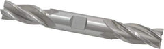 Hertel - 5/8", 1-3/8" LOC, 5/8" Shank Diam, 5" OAL, 4 Flute, High Speed Steel Square End Mill - Double End, Uncoated, Spiral Flute, 30° Helix, Right Hand Cut, Right Hand Flute - Eagle Tool & Supply
