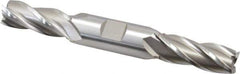 Hertel - 21/32", 1-5/8" LOC, 3/4" Shank Diam, 5-5/8" OAL, 4 Flute, High Speed Steel Square End Mill - Double End, Uncoated, Spiral Flute, 30° Helix, Right Hand Cut, Right Hand Flute - Eagle Tool & Supply