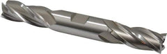 Hertel - 23/32", 1-5/8" LOC, 3/4" Shank Diam, 5-5/8" OAL, 4 Flute, High Speed Steel Square End Mill - Double End, Uncoated, Spiral Flute, 30° Helix, Right Hand Cut, Right Hand Flute - Eagle Tool & Supply