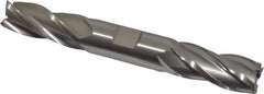 Hertel - 3/4", 1-5/8" LOC, 3/4" Shank Diam, 5-5/8" OAL, 4 Flute, High Speed Steel Square End Mill - Double End, Uncoated, Spiral Flute, 30° Helix, Right Hand Cut, Right Hand Flute - Eagle Tool & Supply