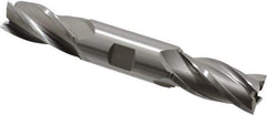 Hertel - 15/16", 1-7/8" LOC, 1" Shank Diam, 6-3/8" OAL, 4 Flute, High Speed Steel Square End Mill - Double End, Uncoated, Spiral Flute, 30° Helix, Right Hand Cut, Right Hand Flute - Eagle Tool & Supply