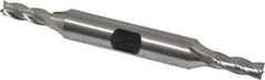 Hertel - 13/64", 9/16" LOC, 3/8" Shank Diam, 3-1/4" OAL, 4 Flute, High Speed Steel Square End Mill - Double End, Uncoated, Spiral Flute, 30° Helix, Right Hand Cut, Right Hand Flute - Eagle Tool & Supply