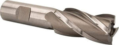 Hertel - 15/16", 1-7/8" LOC, 3/4" Shank Diam, 4-1/8" OAL, 4 Flute, High Speed Steel Square End Mill - Single End, Uncoated, Spiral Flute, 30° Helix, Right Hand Cut, Right Hand Flute - Eagle Tool & Supply