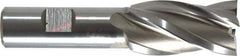 Hertel - 1", 1-7/8" LOC, 3/4" Shank Diam, 4-1/8" OAL, 4 Flute, High Speed Steel Square End Mill - Single End, Uncoated, Spiral Flute, 30° Helix, Right Hand Cut, Right Hand Flute - Eagle Tool & Supply