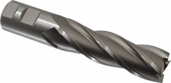 Hertel - 1-1/4", 4" LOC, 1-1/4" Shank Diam, 6-1/2" OAL, 4 Flute, High Speed Steel Square End Mill - Single End, Uncoated - Eagle Tool & Supply