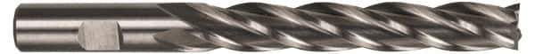 Hertel - 3/4", 3" LOC, 3/4" Shank Diam, 5-1/4" OAL, 4 Flute, Cobalt Square End Mill - Single End, Uncoated, Spiral Flute, 30° Helix, Right Hand Cut, Right Hand Flute - Eagle Tool & Supply