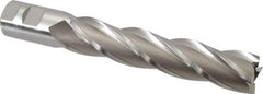 Hertel - 1-1/4", 6" LOC, 1-1/4" Shank Diam, 8-1/2" OAL, 4 Flute, High Speed Steel Square End Mill - Single End, Uncoated, Spiral Flute, 30° Helix, Right Hand Cut, Right Hand Flute - Eagle Tool & Supply