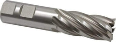 Hertel - 29/32", 1-7/8" LOC, 7/8" Shank Diam, 4-1/8" OAL, 6 Flute, High Speed Steel Square End Mill - Single End, Uncoated - Eagle Tool & Supply