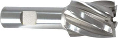 Hertel - 1-1/4", 1-1/2" LOC, 3/4" Shank Diam, 3-7/8" OAL, 6 Flute, High Speed Steel Square End Mill - Single End, Uncoated, Spiral Flute, 30° Helix, Right Hand Cut, Right Hand Flute - Eagle Tool & Supply
