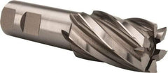 Hertel - 1-1/4", 2" LOC, 1" Shank Diam, 4-1/2" OAL, 6 Flute, High Speed Steel Square End Mill - Single End, Uncoated, Spiral Flute, 30° Helix, Right Hand Cut, Right Hand Flute - Eagle Tool & Supply