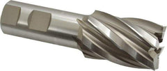 Hertel - 1-3/8", 2" LOC, 1" Shank Diam, 4-1/2" OAL, 6 Flute, High Speed Steel Square End Mill - Single End, Uncoated, Spiral Flute, 30° Helix, Right Hand Cut, Right Hand Flute - Eagle Tool & Supply