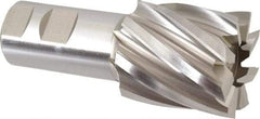 Hertel - 1-7/8", 2" LOC, 1-1/4" Shank Diam, 4-1/2" OAL, 8 Flute, High Speed Steel Square End Mill - Single End, Uncoated, Spiral Flute, 30° Helix, Right Hand Cut, Right Hand Flute - Eagle Tool & Supply