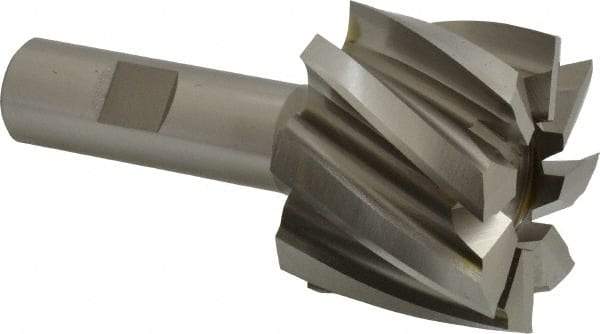 Hertel - 2", 1-1/2" LOC, 3/4" Shank Diam, 3-7/8" OAL, 8 Flute, High Speed Steel Square End Mill - Single End, Uncoated - Eagle Tool & Supply