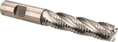 Hertel - 5/8" Diam, Coarse Pitch, 2-1/2" LOC, 4 Flute Cobalt Roughing Square End Mill - Uncoated, 4-5/8" OAL, 5/8" Shank Diam, Single End, Centercutting, 30° Helix - Eagle Tool & Supply