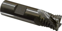 Hertel - 3/4" Diam, Coarse Pitch, 3/4" LOC, 4 Flute Cobalt Roughing Square End Mill - Uncoated, 2-7/8" OAL, 3/4" Shank Diam, Single End, Centercutting, 30° Helix - Eagle Tool & Supply