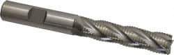 Hertel - 1/2" Diam, Fine Pitch, 2" LOC, 4 Flute Cobalt Roughing Square End Mill - Uncoated, 4" OAL, 1/2" Shank Diam, Single End, Centercutting, 30° Helix - Eagle Tool & Supply