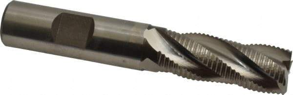 Hertel - 5/8" Diam, Fine Pitch, 1-5/8" LOC, 4 Flute Cobalt Roughing Square End Mill - Uncoated, 3-3/4" OAL, 5/8" Shank Diam, Single End, Centercutting, 30° Helix - Eagle Tool & Supply