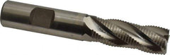 Hertel - 5/8" Diam, Fine Pitch, 1-5/8" LOC, 4 Flute Cobalt Roughing Square End Mill - Uncoated, 3-3/4" OAL, 5/8" Shank Diam, Single End, Centercutting, 30° Helix - Eagle Tool & Supply