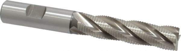 Hertel - 5/8" Diam, Fine Pitch, 2-1/2" LOC, 4 Flute Cobalt Roughing Square End Mill - Uncoated, 4-5/8" OAL, 5/8" Shank Diam, Single End, Centercutting, 30° Helix - Eagle Tool & Supply