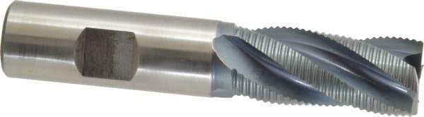 Hertel - 3/4" Diam, Fine Pitch, 1-5/8" LOC, 4 Flute Cobalt Roughing Square End Mill - TiCN Finish, 3-7/8" OAL, 3/4" Shank Diam, Single End, Centercutting, 30° Helix - Eagle Tool & Supply