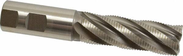 Hertel - 1" Diam, Fine Pitch, 3" LOC, 5 Flute Cobalt Roughing Square End Mill - Uncoated, 5-1/2" OAL, 1" Shank Diam, Single End, Centercutting, 30° Helix - Eagle Tool & Supply