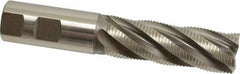 Hertel - 1" Diam, Fine Pitch, 3" LOC, 5 Flute Cobalt Roughing Square End Mill - Uncoated, 5-1/2" OAL, 1" Shank Diam, Single End, Centercutting, 30° Helix - Eagle Tool & Supply