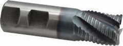 Hertel - 1" Diam, Coarse Pitch, 1" LOC, 5 Flute Cobalt Roughing Square End Mill - TiCN Finish, 3-1/2" OAL, 1" Shank Diam, Single End, Centercutting, 30° Helix - Eagle Tool & Supply