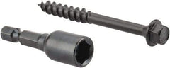 Value Collection - 1/4", 2-1/2" OAL, Hex Head Wood Screw - Steel - Eagle Tool & Supply