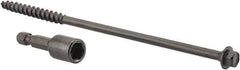 Value Collection - 1/4", 6" OAL, Hex Head Wood Screw - Steel - Eagle Tool & Supply