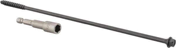 Value Collection - 1/4", 10" OAL, Hex Head Wood Screw - Steel - Eagle Tool & Supply