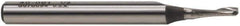 Onsrud - 1/8" Cutting Diam x 3/8" Length of Cut, 1 Flute, Upcut Spiral Router Bit - Uncoated, Right Hand Cut, High Speed Steel, 2-5/8" OAL x 1/4" Shank Diam, Single Edge, 19 to 32° Helix Angle - Eagle Tool & Supply