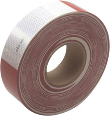 3M - DOT Conspicuity Tape Color: Red and White Tape Material: Pressure Sensitive Adhesive - Eagle Tool & Supply