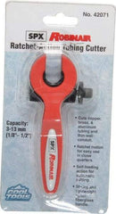 OTC - 1/8" to 1/2" Pipe Capacity, Ratcheting Tube Cutter - Cuts Copper, Aluminum, Stainless Steel, Plastic - Eagle Tool & Supply