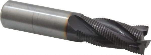 Guhring - 3/4" Diam, Fine Pitch, 1-5/8" LOC, 4 Flute Solid Carbide Roughing Square End Mill - FIREX Finish, 4" OAL, 3/4" Shank Diam, Single End, Centercutting - Eagle Tool & Supply