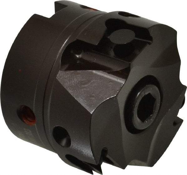 Kennametal - 3 Inserts, 2" Cut Diam, 3/4" Arbor Diam, 0.394" Max Depth of Cut, Indexable Square-Shoulder Face Mill - 0/90° Lead Angle, 1.57" High, BGHX 15L5... Insert Compatibility, Through Coolant, Series Fix-Perfect - Eagle Tool & Supply