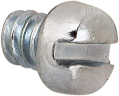 Value Collection - #4-40 UNC, 1/8" Length Under Head Slotted Drive Machine Screw - Fillister Head, Grade J82 Steel, Zinc-Plated Finish, Without Washer - Eagle Tool & Supply