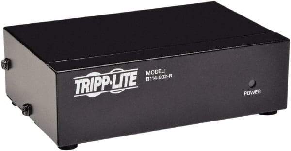 Tripp-Lite - Video Splitter with Signal Booster - HD15 Connector, Black, Use with Monitors - Eagle Tool & Supply